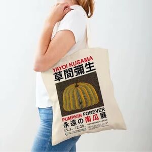 BACK IN STOCK! YAYOI KUSAMA PUMPKIN FOREVER KYOTO EXHIBITION TOTE BAG